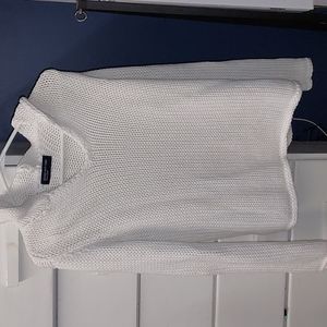 White Cotton Hoodie Sweater